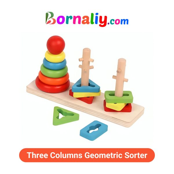 Three Columns Geometric Shape Sorter