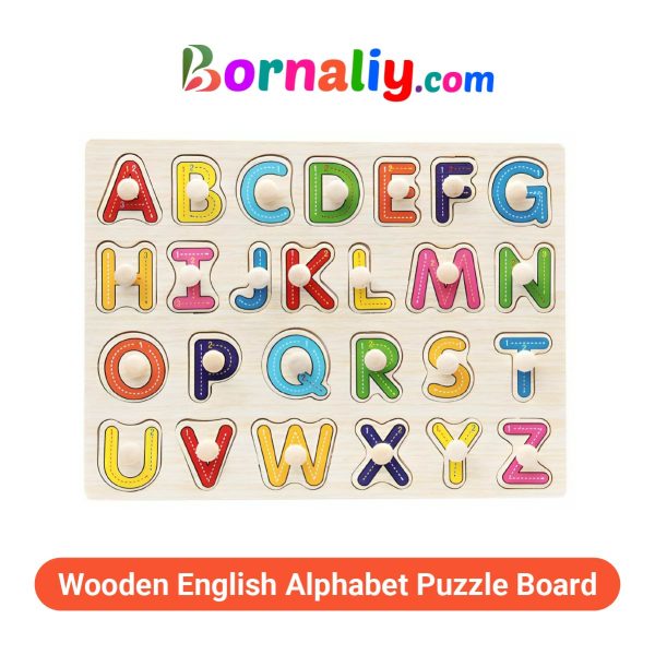 Wooden English Number Puzzle Board